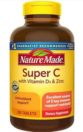 nalkot uper C with Vitamin D3 and Zinc, 200 Tablets Contain no Artificial Flavors-nalkotSuplimentsGuide