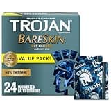 Trojan Bareskin Thin Premium Lubricated Condoms - 24 Count