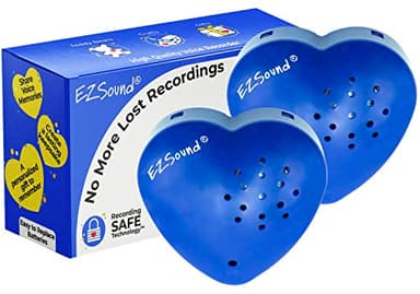 EZSound Build a Bear Voice Recorder | 2 Pack – 30 sec Stuffed Animal Voice Box | Sound Box for Stuffed Animal | Custom Heart Shaped Audio Recordable Button for Plush, Kids, Music | Sound Module & Chip