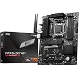 MSI PRO B650-S WiFi V1 Motherboard, ATX - Supports AMD Ryzen 9000/8000 / 7000 Series Processors, AM5 - DDR5 Memory Boost 6000+MHz/OC, 2 x PCIe 4.0 x16, 2 x M.2 Gen4, Wi-Fi 6E