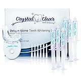 Crystal Clear Teeth Whitening Kit, USA Dentists Approved, Teeth Whitening Gel with LED Light, 30ml Gel and Tray