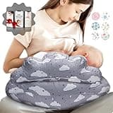 Nursing Pillow – Plus Size Breastfeeding Pillows with Security Fence for Enhanced Support & Comfort – Removable Cotton Cover, Adjustable Waist Strap, Newborn Essentials Must Haves Baby Registry Search