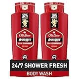 Old Spice Body Wash for Men, 24/7 Shower Fresh with Lasting Scent, Red Collection, Swagger with Cedarwood Scent, 24 fl oz (Pack of 2)