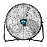 Tornado 20 Inch High Velocity Metal Floor Fan, 3-Speed Powerful Cooling for Industrial, Commercial, and Home Spaces, 120°Tilt, 6.0 FT Cord - UL safety Listed, Black