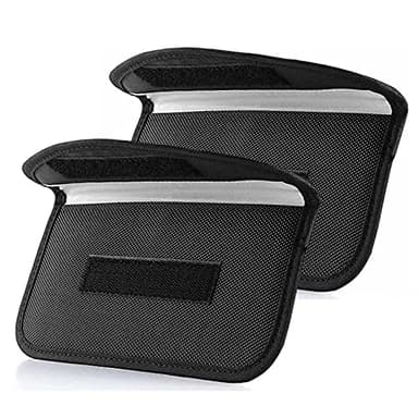 ONEVER 2 Pack Faraday Bags for Car Keys and Cell Phone, Signal Blocking Key Pouch Wallet, Anti-Tracking Anti Theft Car Protection, Cell Phone Signal Jammer WiFi/GSM/LTE/NFC/RFID, GPS Blocker Bag