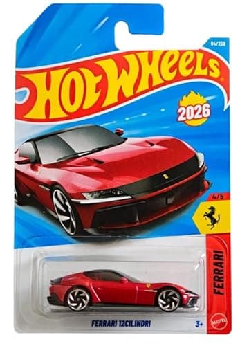 Hot Wheels Ferrari 12CILINDRI [Red] 4/5, 94/250, New for 2026! 1:64 Scale Diecast Toy Vehicle
