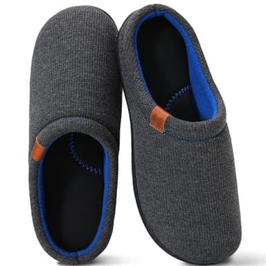 AWFI Men's House Slippers with Arch Support Coolmax® Comfy Memory Foam Slippers for Men Indoor and Outdoor Slip On Shoes | Moisture-wicking | Breathable