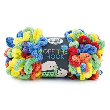 Lion Brand Off the Hook Yarn, Bulky No-Needle Craft Yarn for Finger Knitting, Cosmic Dust, 1 Pack