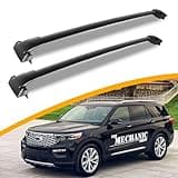 Roof Rack Cross Bars for 2020-2025 Ford Explorer, 260lb Matte Black Heavy Duty Aluminum Cargo Crossbar (ONLY FIT Factory Raised Side Rails)