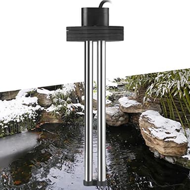 HITOP Outdoor Pond Heater - 150W 300W 600W Aquarium Heater for Small Ponds, Ponds De-icer with Long Cable Wire and Floatable Foam