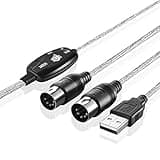 axGear USB to Midi Cable Adapter Converter for PC Computer Music Keyboard New
