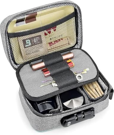 OZCHIN Smell Proof Bag with Combination Lock File Organizer Case Container Medicine Odorless Storage Lock Box Great Gift for Friend