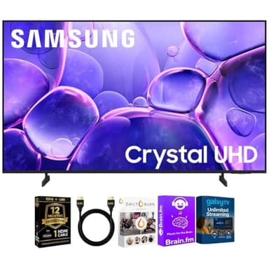 Samsung UN43U800KIT1 43 inch Class U8000F Series Crystal 4K UHD Smart TV 2025 HDR Tizen OS with HDMI Cable Streaming B