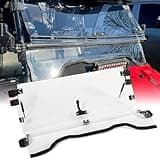 KUAFU Flip Clear Windshield Compatible with 2014-2025 Honda Pioneer 700 / 700 4 Scratch Resistant Windscreen