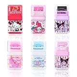 6 Pack Cartoon Kawaii Creative Roller Erasers, Funny Pencil Erasers with Cover and Clean up Roller for Kids Back to School Supplies and Party, Gift Supplies