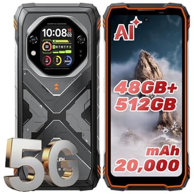 OSCAL Tank 1 5G Unlocked Rugged Phone 20000mAh/55W, 6,78" FHD+ 120Hz & 2,01" Rear Touchscreen, 48GB+512GB/2TB Rugged Smartphone Android 15, 64MP+50MP+20MP Night Vision, IP68/IP69K/GPS/QZSS/OTG 1PCS