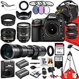 Nikon D850 DSLR Camera with AF-S 24-120mm f/4G ED VR Lens, AF-S 50mm f/1.8G Lens and 420-800mm Lens + 64 GB Memory + Extra Battery + Filters + Tripod + More (41pc Bundle) (Renewed)