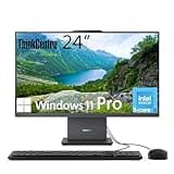 Lenovo ThinkCentre All-in-One Desktop Computer, 24" FHD IPS Display, 5-core Intel U300 Processor, 16GB DDR5, 256GB SSD, Wi-Fi 6, USB-C, HDMI in&Out, Wired KB&Mouse, Windows 11 Pro
