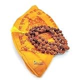 BRIJ HAAT Natural 5 Panch mukhi rudraksha jaap japa mala 108+1 Beads with jholi Bag (Rudraksha)