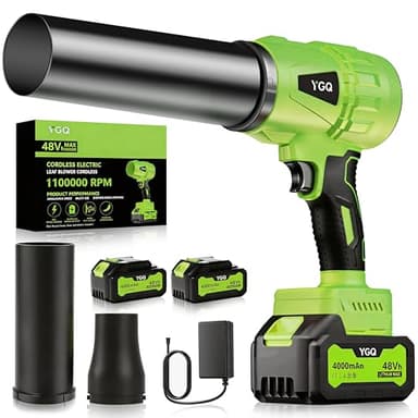 2026 New Handheld Leaf Blower Cordless with Battery and Charger, 1100,000 RPM Turbo Jet Blower Cordless with 2 X 4.0ah Batteries, Leaf Blowers for Patio Cleaning, Lawn Care, Leaves, Dust, Snow