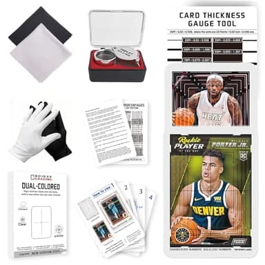 Card Centering Grading Tool – Sports Cards Grading Kit with Card Centering Grading Tool, Thickness Measuring Card, Sports Card Inspection Kit, and Trading Card Measuring Tools for PSA BGS Grading