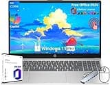HP 15.6" Touchscreen Business Laptop Computer - with MS Office 2024 Lifetime License, Intel 6-core i3-1215U, 32 GB RAM, 1 TB SSD, UHD Graphics, Long Battery Life, Wi-Fi 6E, Windows 11 Pro, Copilot