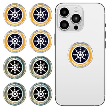 8-Pack Cell Phone Protection Neutralizer Stickers – Radiation Blocking & Energy Balancing Stickers for Phones, Tablets, Laptops & All Electronic Devices (Gold + Silver)