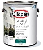 Glidden Latex Paint, Barn and Fence, 4098F/01, Flat, Exterior, 1 gal, White