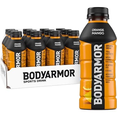 BODYARMOR Sports Drink, Orange Mango, Electrolyte Drink Hydration, 16 Fl Oz Bottles (12 Pack), Flavored Coconut Water with B Vitamins & Antioxidants