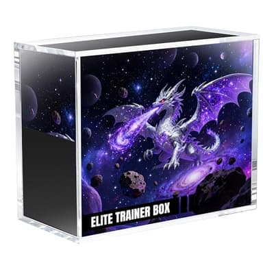Mcbazel Acrylic Display Case Protector for Elite Trainer Box, 5mm Thick Clear Magnetic ETB Case Holder with UV Protection Compatible with PKMN Elite Trainer Boxes