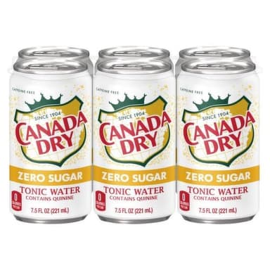 Canada Dry, Tonic Water, Zero Sugar, 6 Pack, 7.5 Ounce