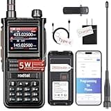 (2 Gen) Radtel RT-470X Plus Tri Band Ham Radio (Mobile App Bluetooth Programming) 256CH Aviation Air Band Radio Long Range Handheld Walkie Talkie NOAA USB-C Rechargeable AM FM