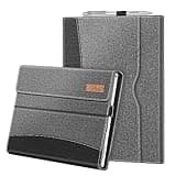 Fintie Case for 12.3 Inch Microsoft Surface Pro 7 Plus, Surface Pro 7/6/5/4/3 - Portfolio Business Cover with Pocket, Compatible with Type Cover Keyboard, Gray