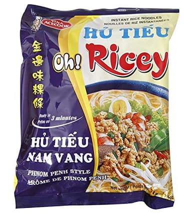 Acecook Oh! Ricey Hu Tieu Nam Vang Phnom Penh Style Instant Vietnamese Rice Noodles (15 Pack, Total of 37oz)
