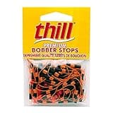 Thill Premium Bobber Stops for Fishing Floats, Fishing Gear and Accessories, 40 Pack, Fluorescent Orange