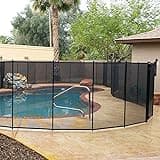 VINGLI Swimming Pool Fence 4Ft x 108Ft, Ground Safety Fencing, Black