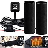 Motorcycle Heated Grips Cover Pad 12V, Universal Handlebar Cover for Motorcycle & ATV, Temperature Adjustable, IP67 Waterproof, ATV Hand Heater Warmer with Switch & Fuse