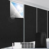 FADOTY 100% Blackout Curtains for Bedroom, 118" x 57" Portable Blackout Window Cover Film, No Drilling Travel Black Out Curtains, Sun Light Blocker Black Out Shades Blinds for Nursery Media Dorm Room