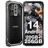 DOOGEE Blade 10 Ultra Rugged Smartphone,20GB+256GB Rugged Phone Unlocked Android 14,6.56" IPS+90Hz,50MP Camera,5150mAh Battery,4G Dual SIM Smart Phone,IP68/IP69K Waterproof Phones,NFC/OTG/Face ID/GPS