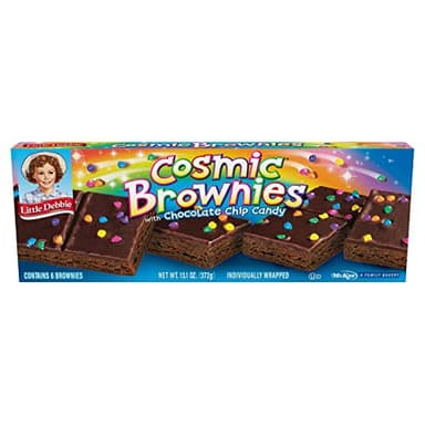 Little Debbie COSMIC Brownies, 6 Individually Wrapped Cookies, 13.1 oz Box, Pack of 0ne (1)