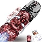 jodiyece Male Masturbator Penis Pump - Male Sex Toys for Men Sex Toy Pocket Pussies 7 Thrusting Rotating Vibrating Sucking Licking Stroker Adult Toys Vacuum Pumps & Enlargers LCD with APP