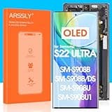 OLED Screen Replacement for Samsung Galaxy S22 Ultra 5G S908 LCD Display for Samsung S22 Ultra Digitizer SM-S908B SM-S908U Screen Touch Assembly with Tools(Black with Frame)