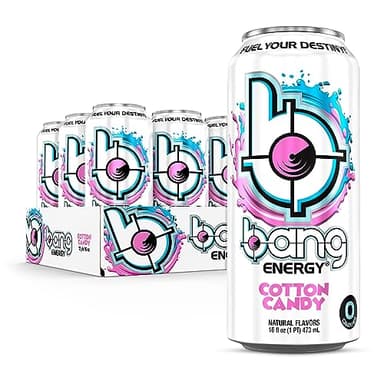 Bang Energy Cotton Candy, Sugar-Free Energy Drink, 16-Ounce