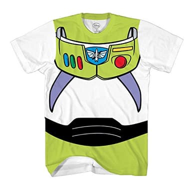 Toy Story Buzz Lightyear Astronaut Costume Adult T-Shirt(LG, White)