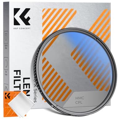 K&F CONCEPT 82mm Circular Polarizer Filter Ultra-Slim 18 Multi-Coated Optical Glass Circular Polarizing Filter for Camera Lenses with Cleaning Cloth (K Series)