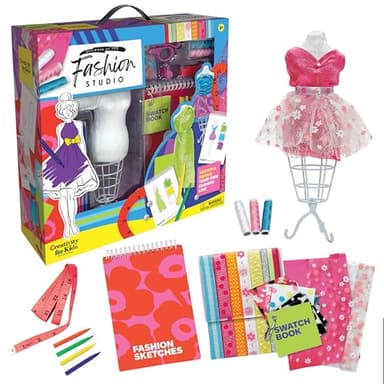 Creativity for Kids Designed by You Fashion Studio: DIY Fashion Designer Craft Kit for Girls, Dress Design Toy & Sewing Set for Kids, Gifts and Toys for Girls (Ages 9+)