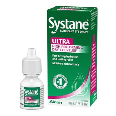 Systane Ultra Lubricant Eye Drops, Artificial Tears for Dry Eye, Single Pack, 10 ml
