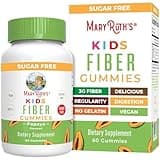 MaryRuth's Fiber Gummies for Kids | 2 Month Supply | Sugar Free | Soluble Fiber Supplement | Gut Health & Digestion Support | 3g Fiber per Gummy | Vegan | 60 Count