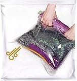 12 Space Saver Storage Bags for Clothes for Travel - Compression, no Vacuum Sacks - Luggage Accessories