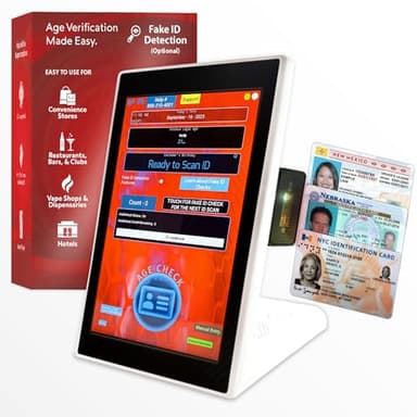 Minor Decliner Smart ID Scanner - Detects Expired IDs and Underage Customers – Can Upgrade for Fake ID Detection - Onyx Edition
